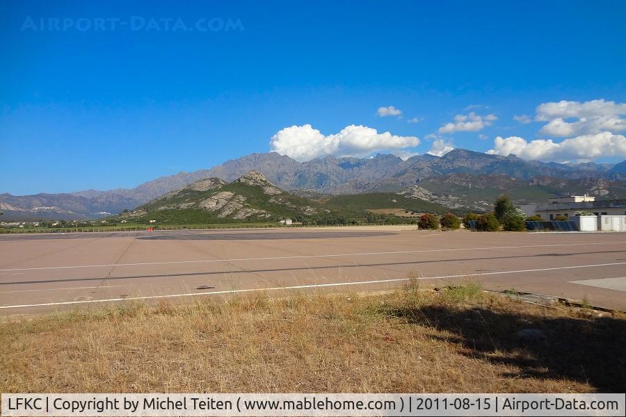 Calvi Sainte-Catherine Airport, Calvi France (LFKC) - The airport is surrounded by the mountains