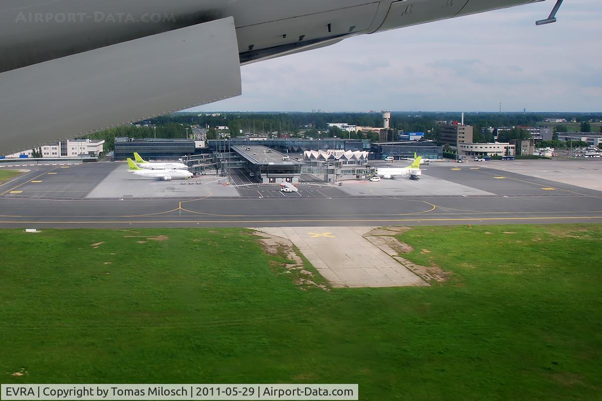 R?ga International Airport, R?ga Latvia (EVRA) - Onboard Air Baltic flight Riga–Visby.