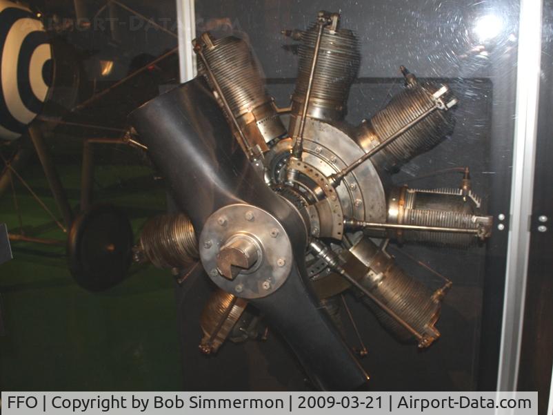 Wright-patterson Afb Airport (FFO) - 165HP Gnome N-9 rotary engine on display at the USAF Museum in Dayton, Ohio