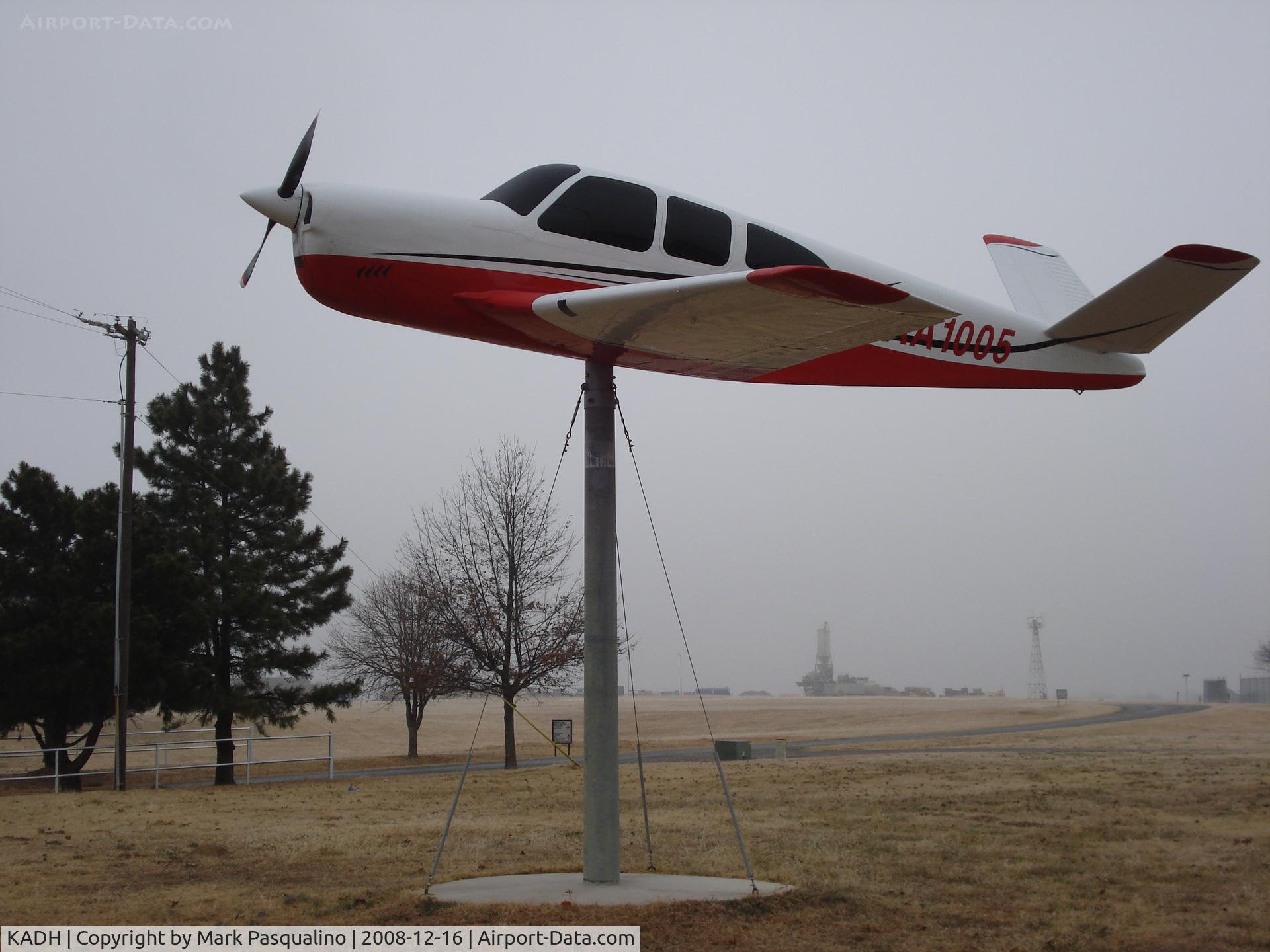 Ada Municipal Airport (ADH) - Beech Bonanza on display at Ada, Oklahoma.