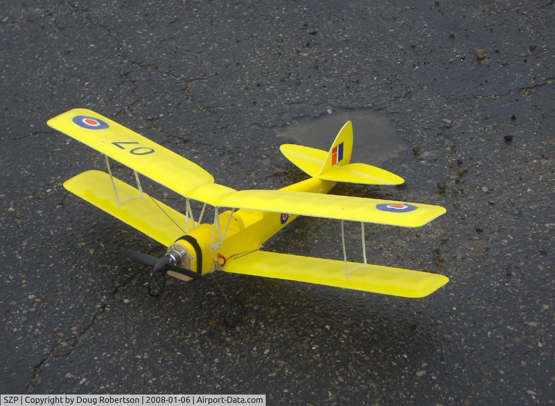 Santa Paula Airport (SZP) - Rick's Tiger Moth RC drone on the deck