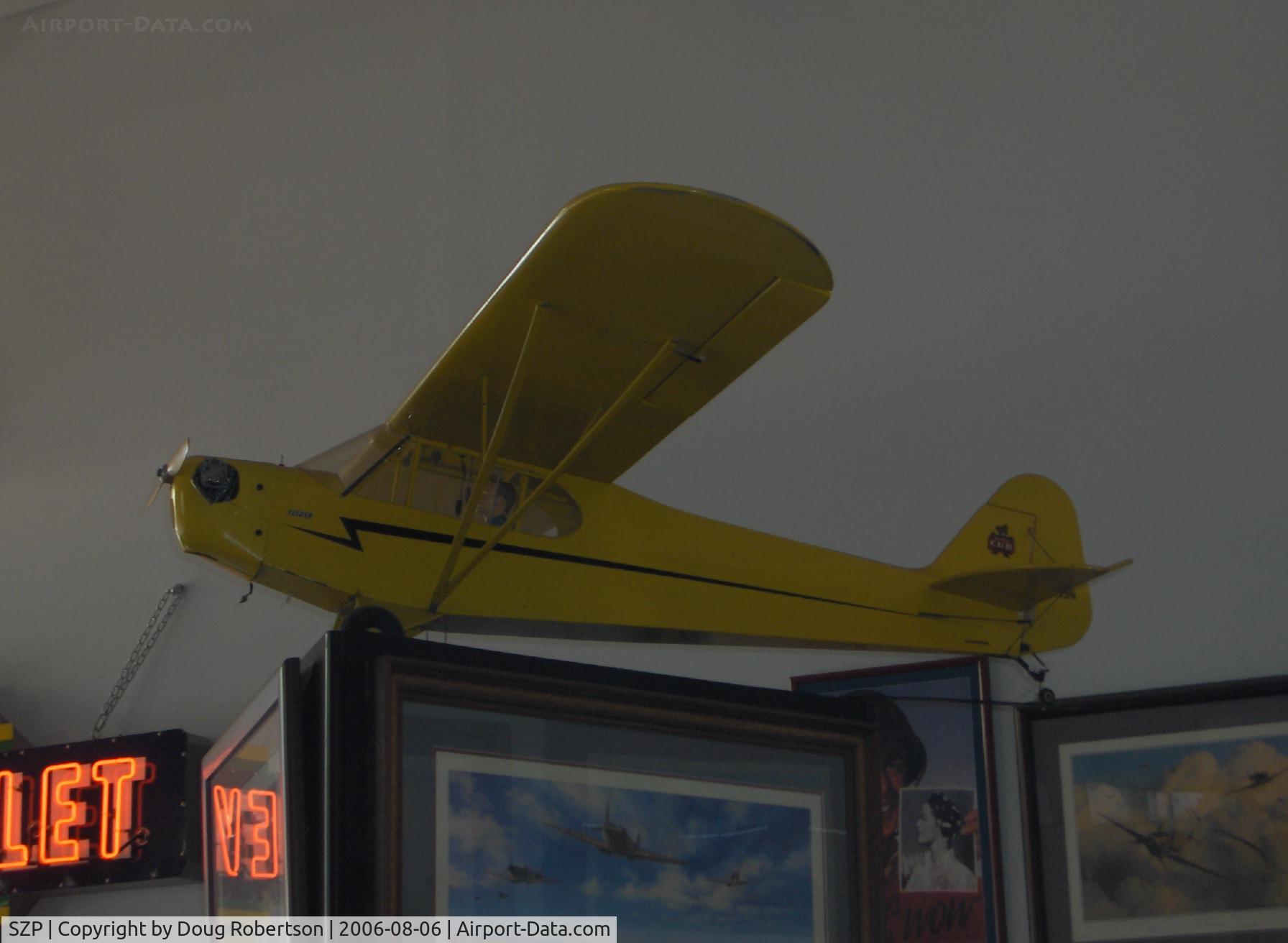 Santa Paula Airport (SZP) - RC scale model of NC5793N 1944 Piper J3C-65 CUB