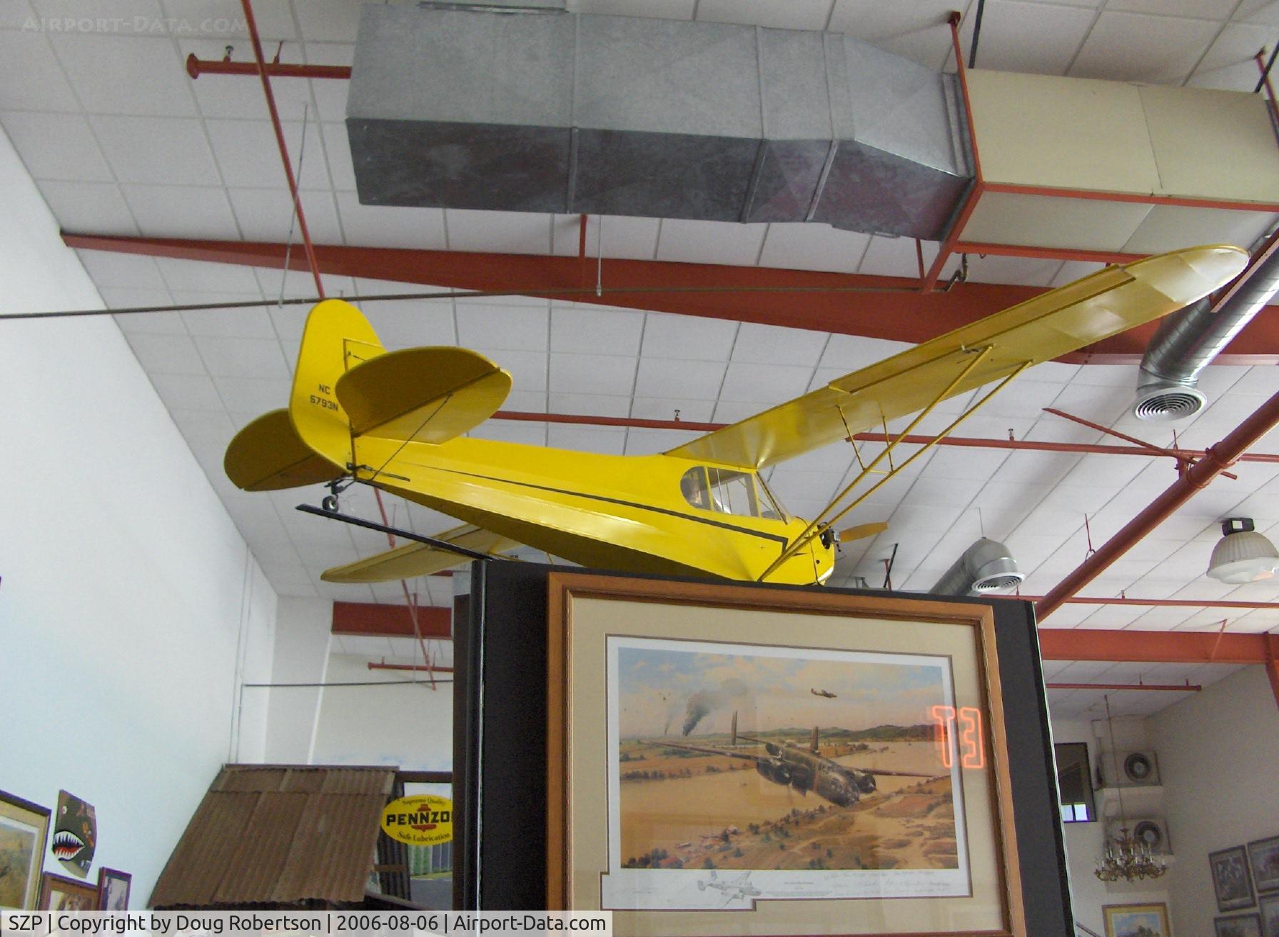 Santa Paula Airport (SZP) - RC scale model of NC5793N 1944 Piper J3C-65 CUB