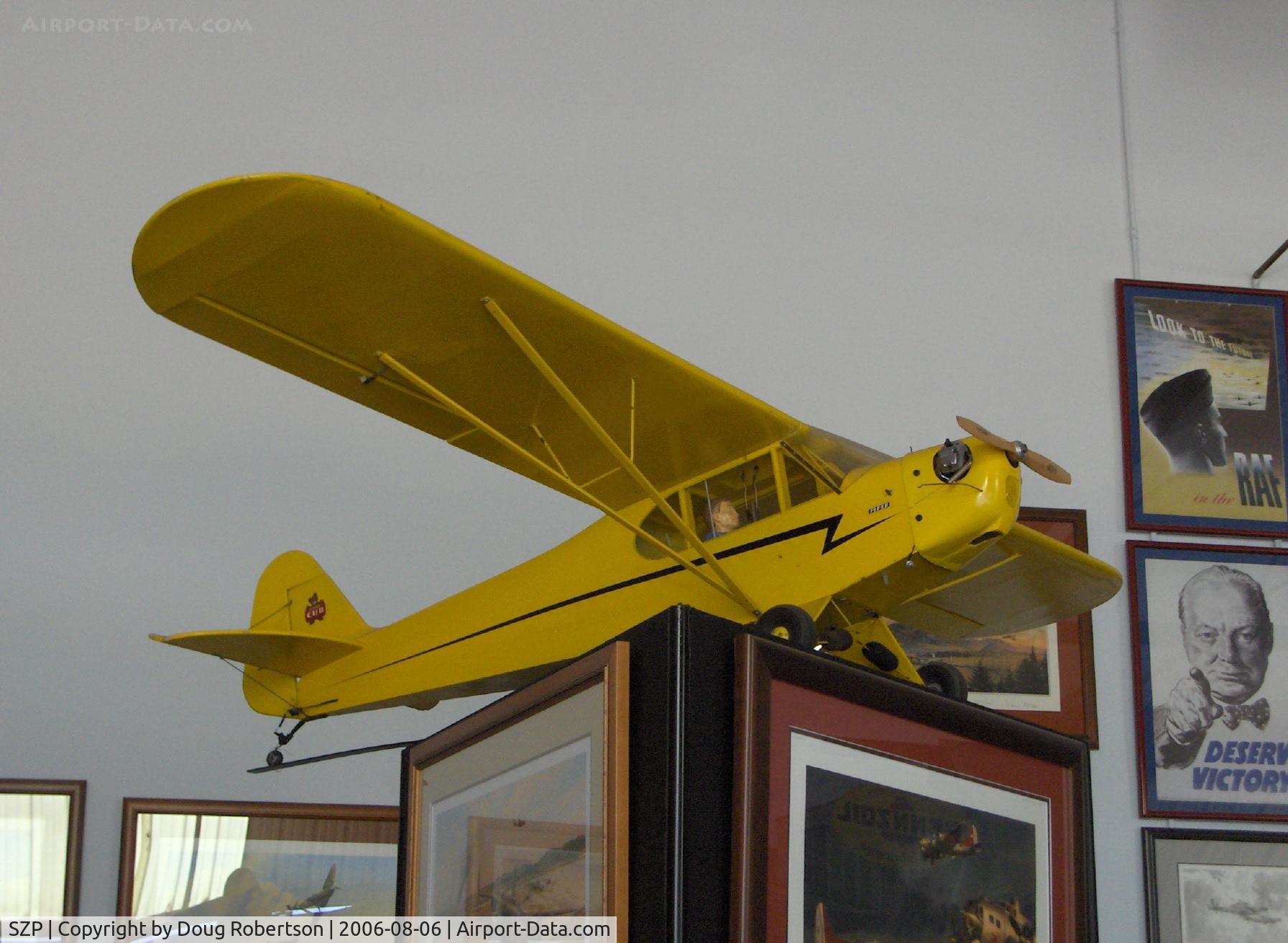 Santa Paula Airport (SZP) - RC scale model of NC5793N 1944 Piper J3C-65 CUB