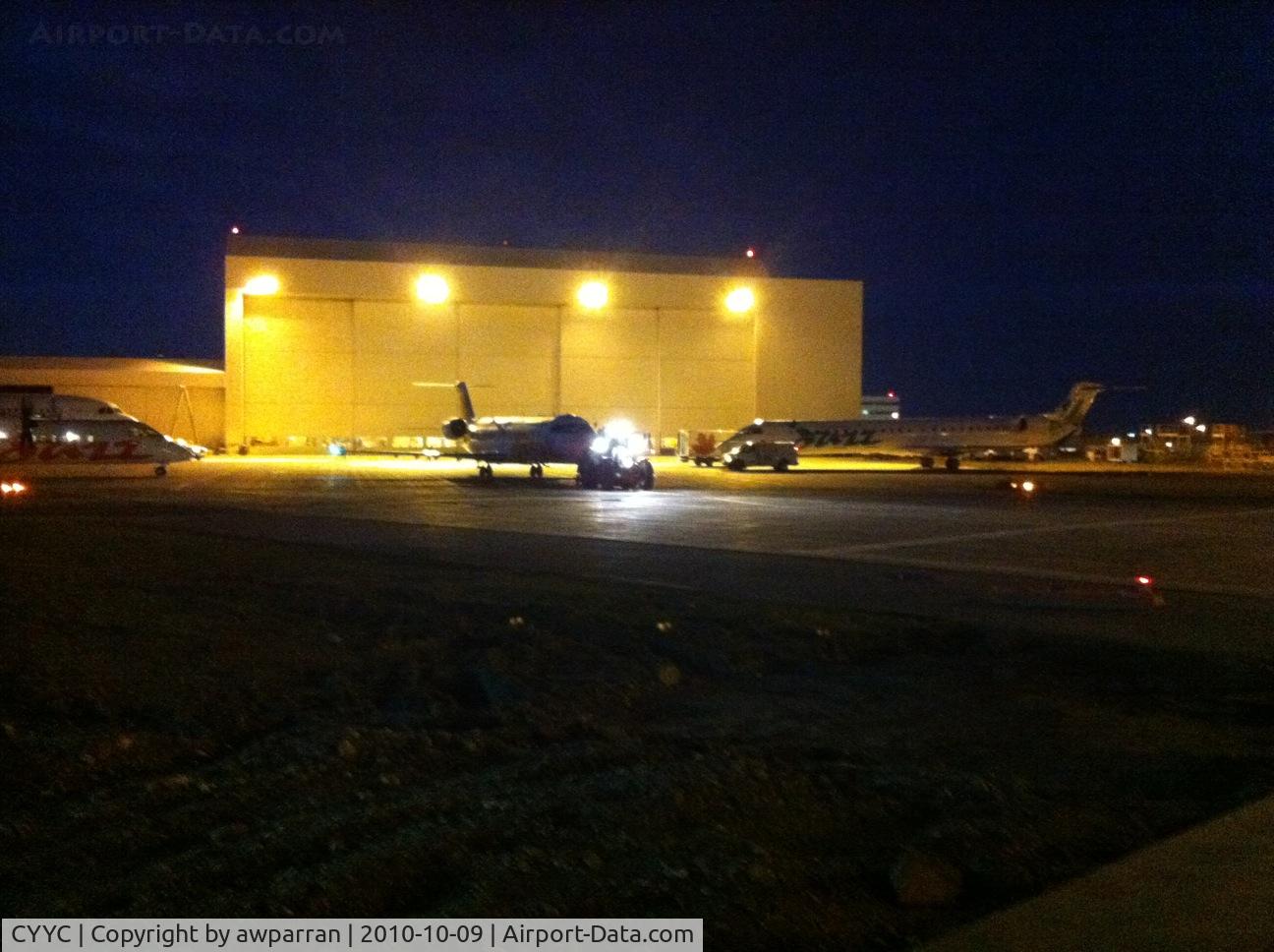 Calgary International Airport, Calgary, Alberta Canada (CYYC) - Early morning flight operations at the Air Canada Hanger 101