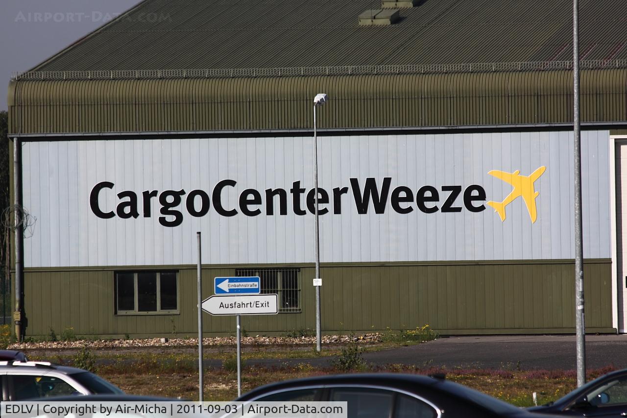 Weeze Airport (formerly Niederrhein Airport), Weeze Germany (EDLV) - Logo of Weeze Cargo Airport, Germany, EDLV/ NRN