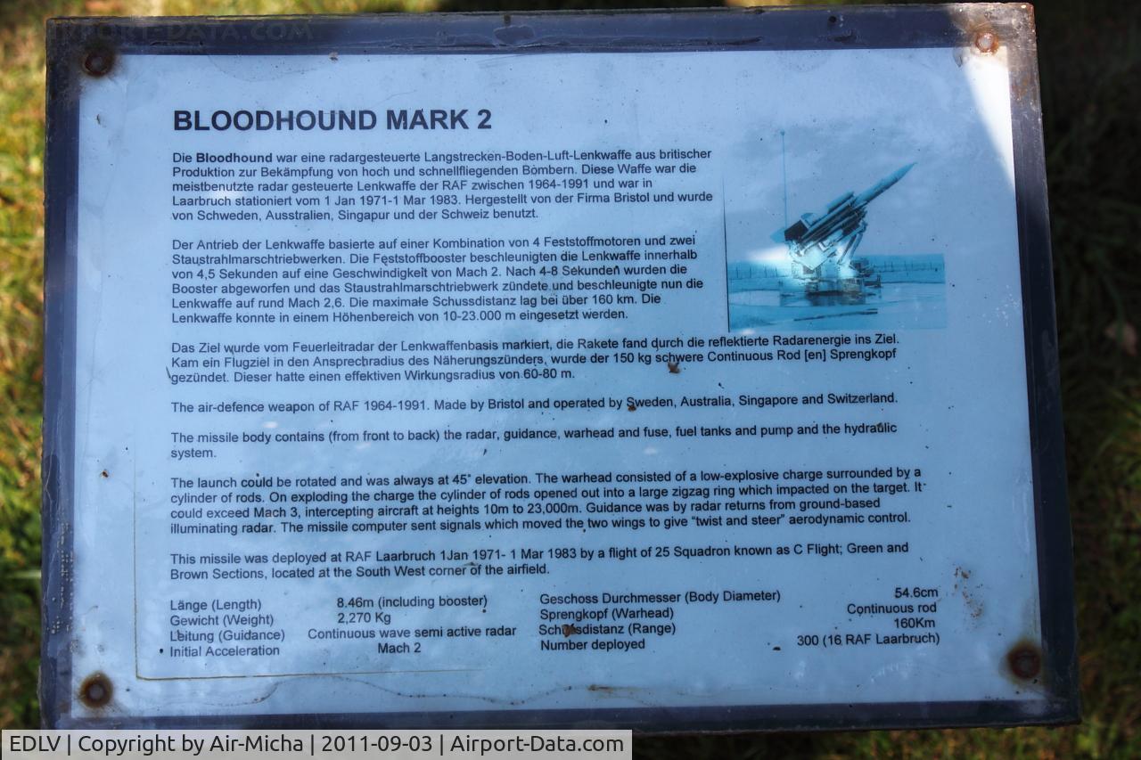 Weeze Airport (formerly Niederrhein Airport), Weeze Germany (EDLV) - Information from Bloodhound Mark 2, Royal Air Force Museum Laarbruch-Weeze, Germany
