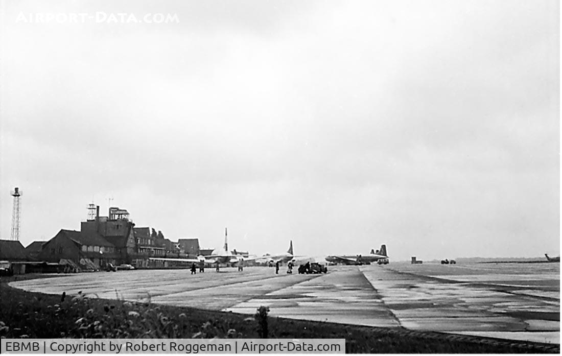 Melsbroek Air Base Airport, Brussels Belgium (EBMB) - Melsbroek civil airportbuilding.1958.
View on the tarmac.