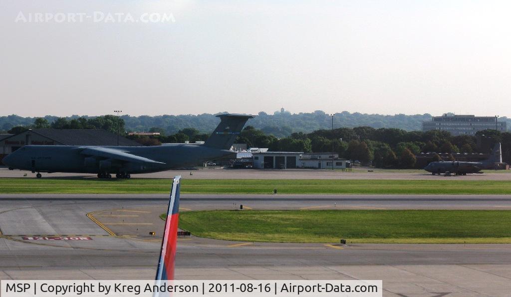 Minneapolis-st Paul Intl/wold-chamberlain Airport (MSP) - Check out the size difference between the C-5 and C-130!