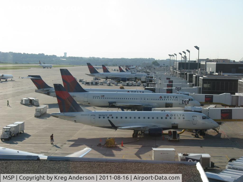 Minneapolis-st Paul Intl/wold-chamberlain Airport (MSP) - A view of Concourse C from the observation deck.