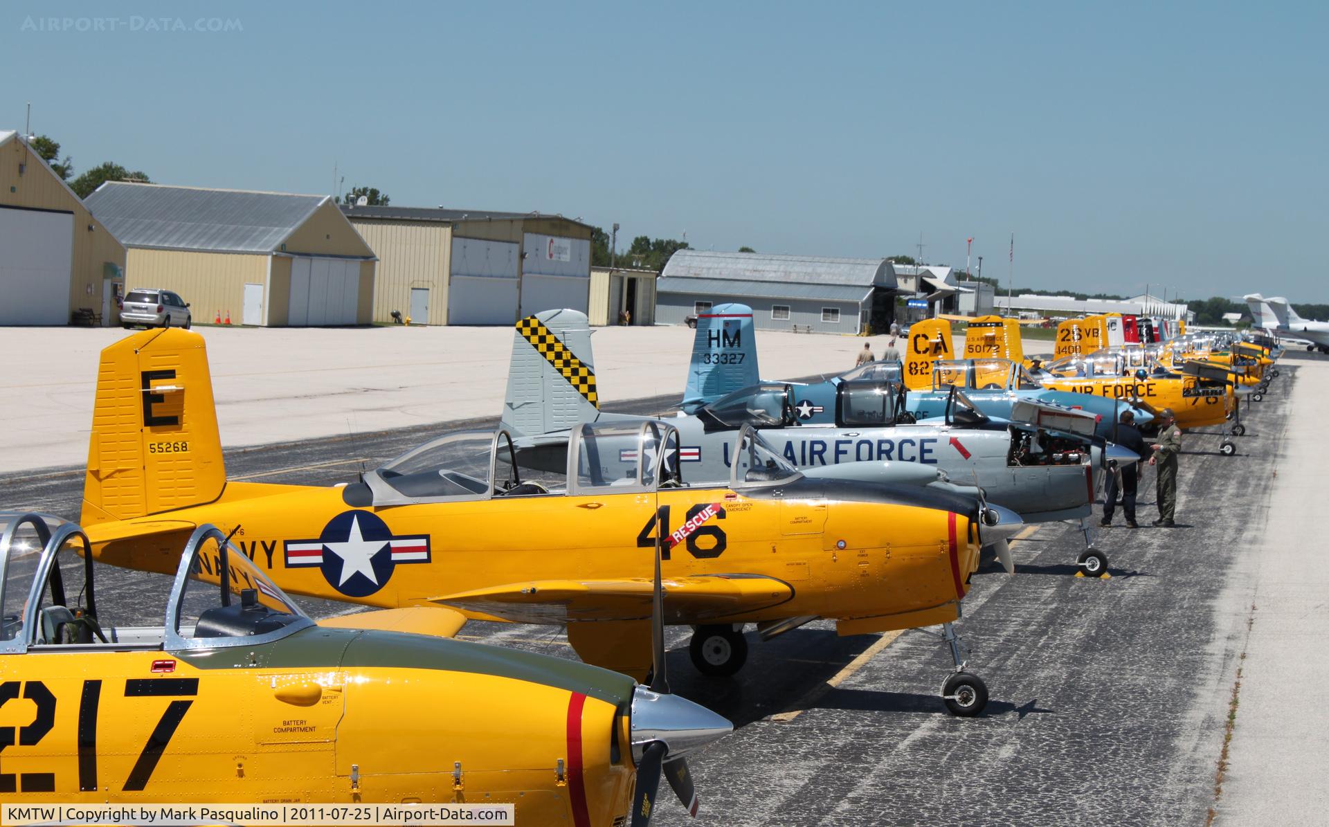 Manitowoc County Airport (MTW) - T-34 flightline