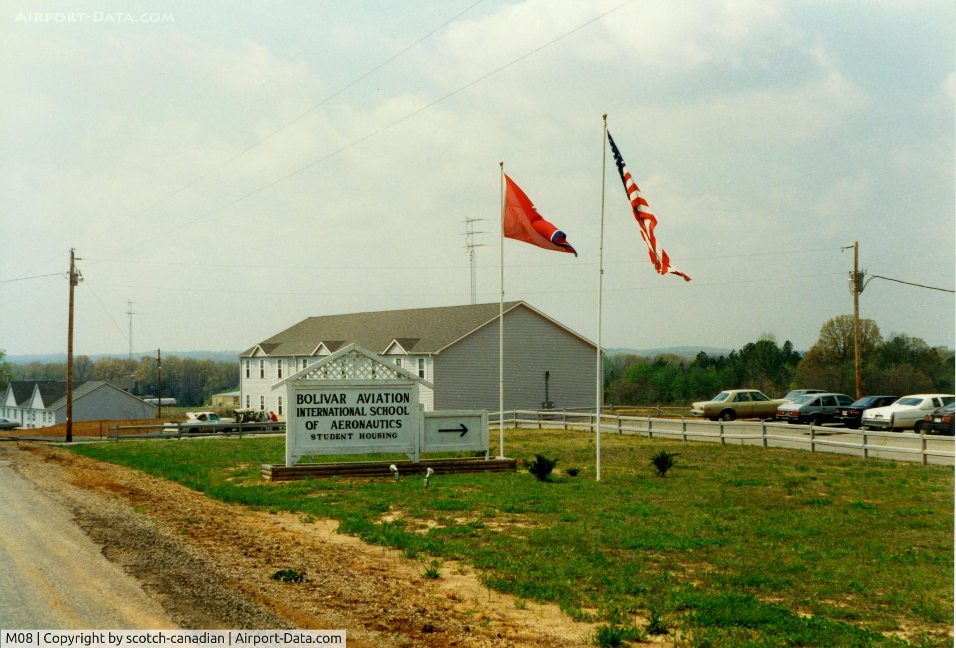 William L. Whitehurst Field Airport (M08) - Student Housing at Bolivar International School of Aeronautics, William L. Whitehurst Field, Bolivar, TN - April 1989