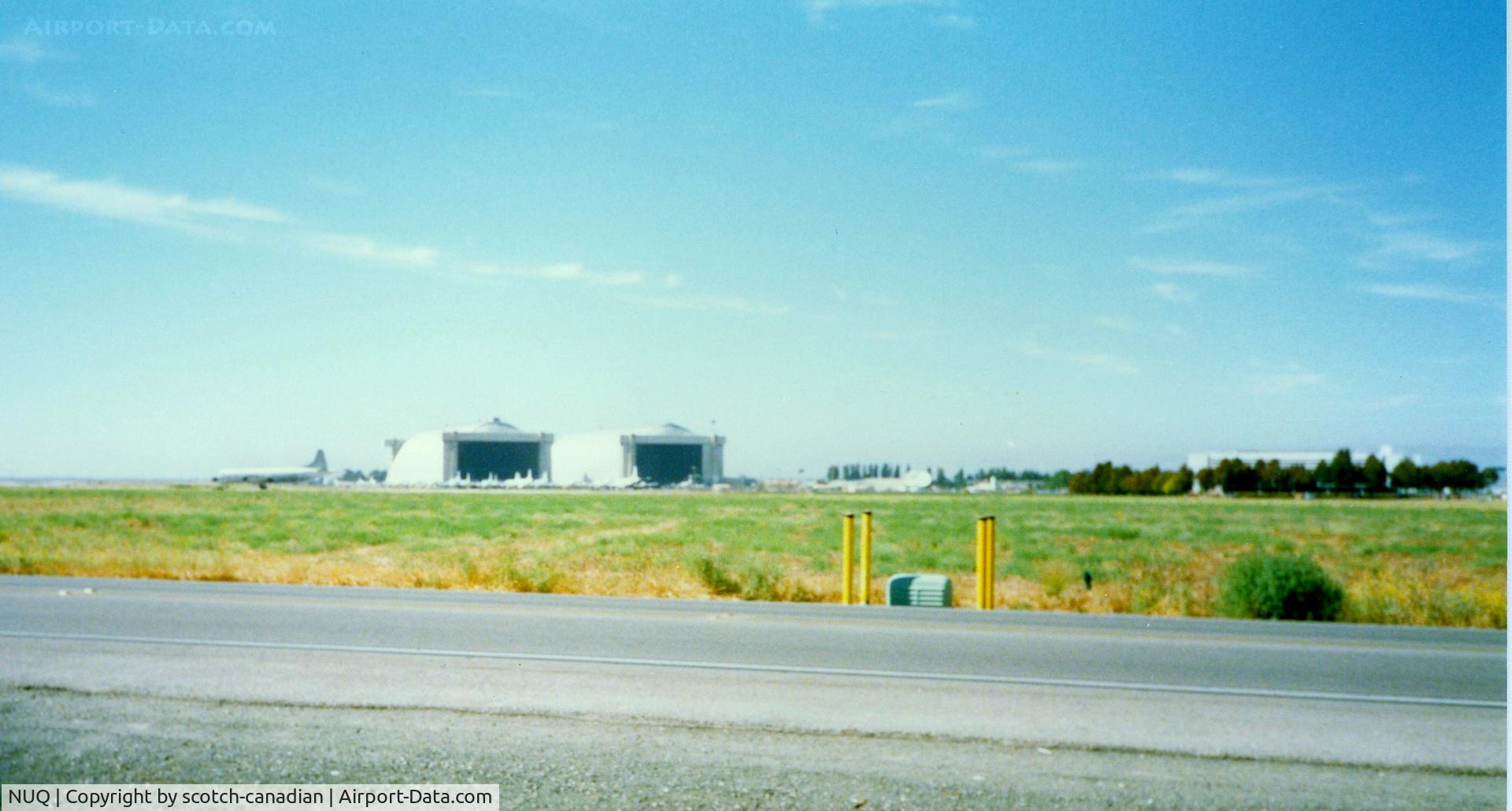 Moffett Federal Afld Airport (NUQ) - Hangar 2 and 3 at NAS Moffett Field, Mountain View, CA - July 1989