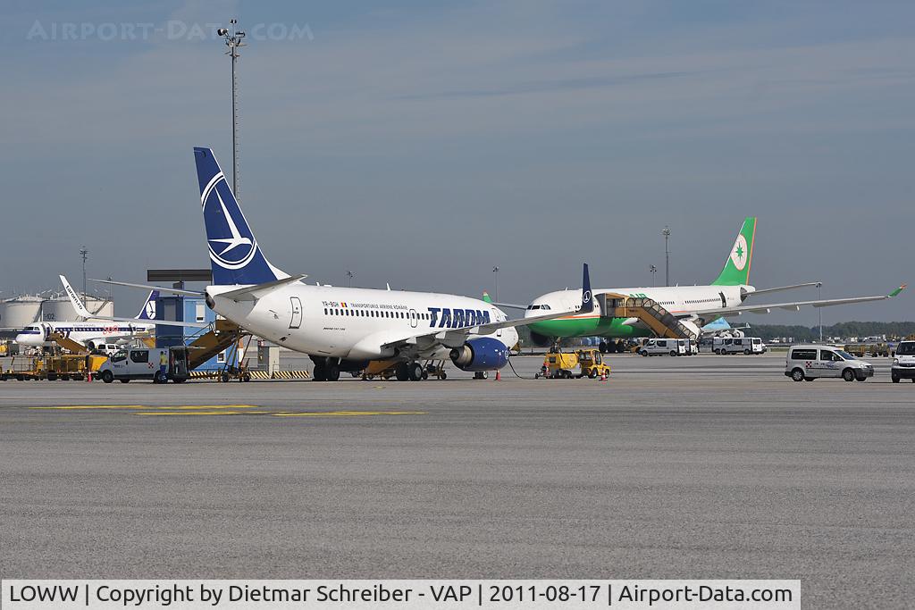 Vienna International Airport, Vienna Austria (LOWW) - Tarom Boeing 737-700 and Eva Air Airbus 330-200