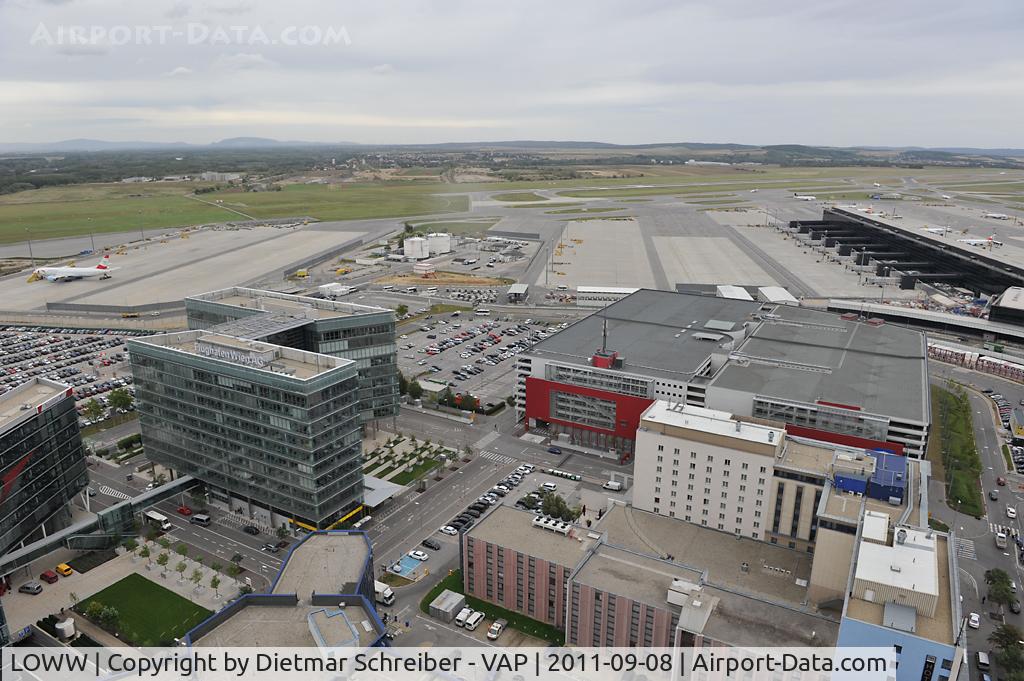 Vienna International Airport, Vienna Austria (LOWW) - Eastern Apron seen from the tower