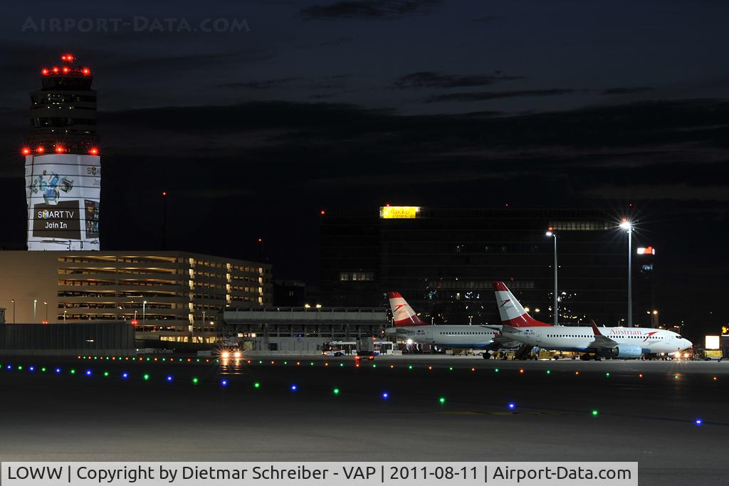 Vienna International Airport, Vienna Austria (LOWW) - TL40 with some aircrafts and the tower