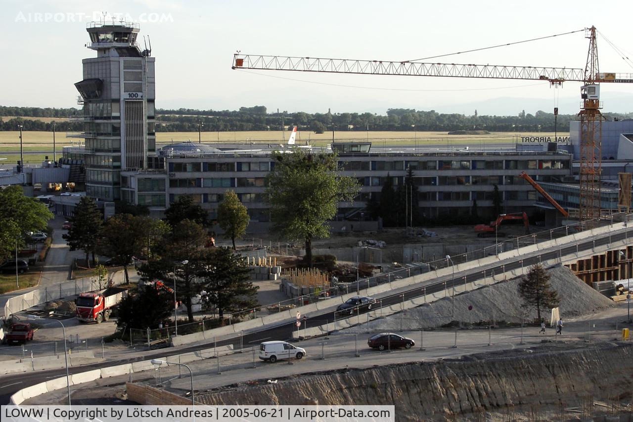 Vienna International Airport, Vienna Austria (LOWW) - The Old Control Tower - and Bulding 101 (ATC)
