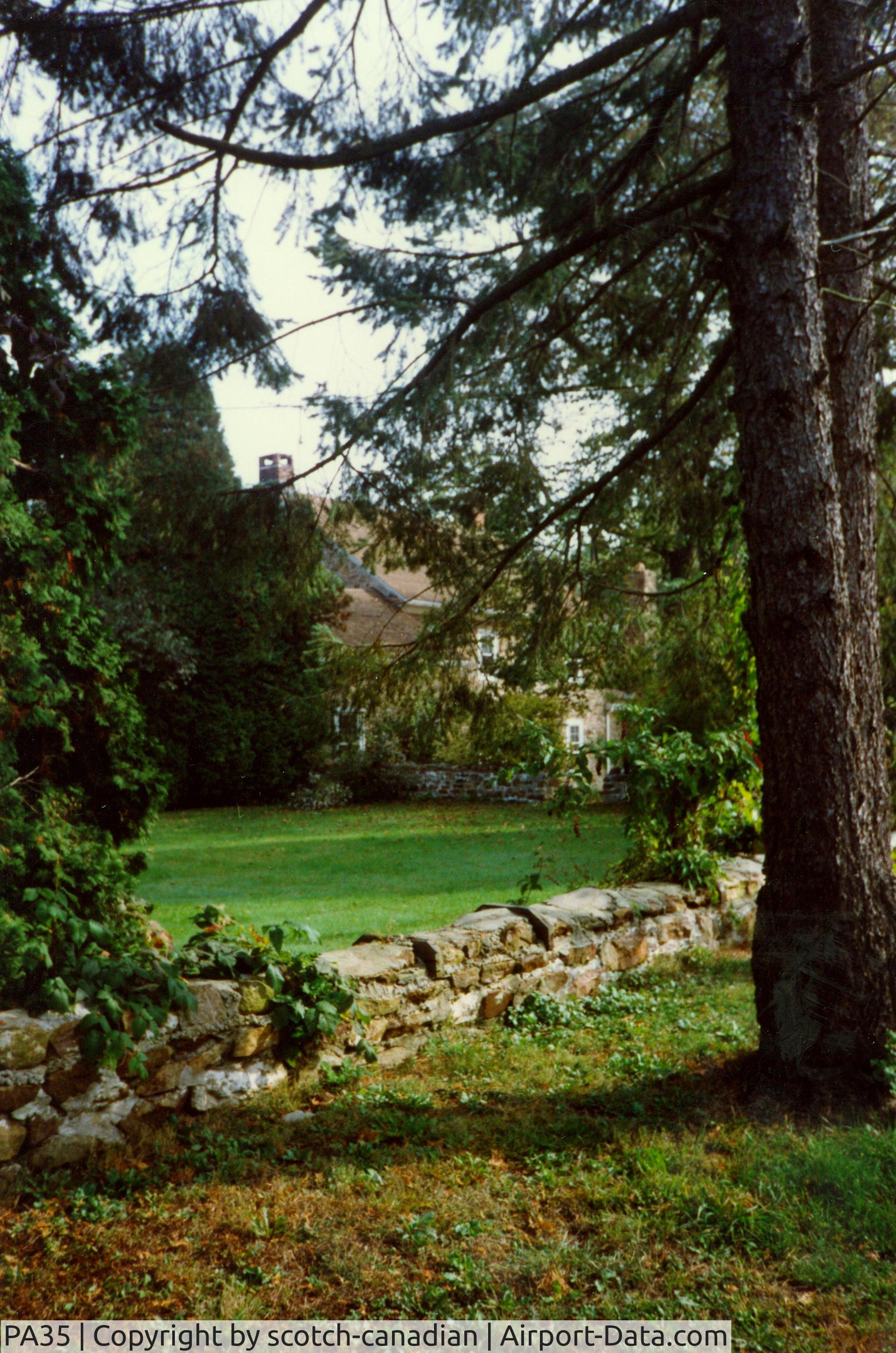 Bally Spring Farm Airport (PA35) - Stone Wall at the Inn at Bally Spring Farm, Bally Spring Farm Airport, Bally, PA- October 1991