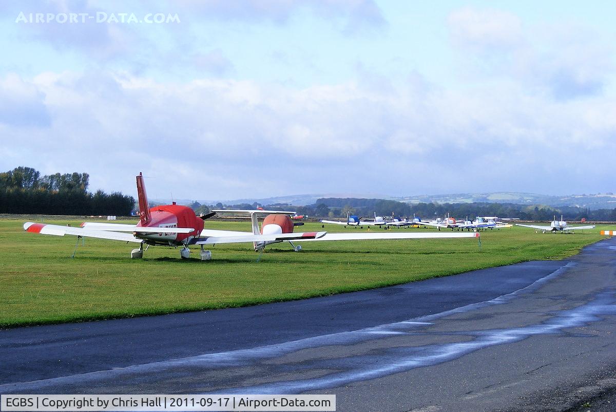 Shobdon Aerodrome Airport, Leominster, England United Kingdom (EGBS) - GA parking area at Shobdon