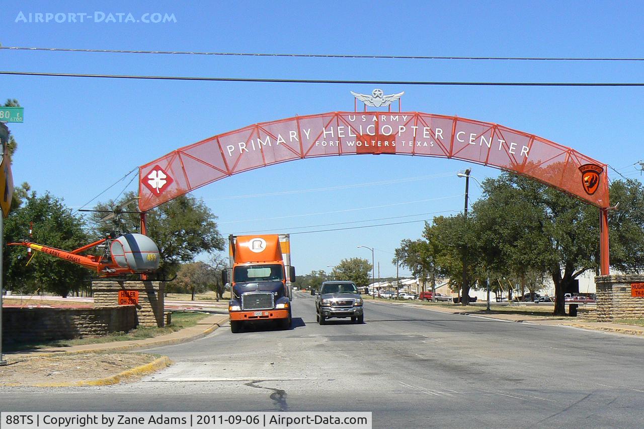 Fort Wolters Helicopters Heliport (88TS) - Newly restored Vietnam era gate at Fort Wolters - Mineral Wells, TX