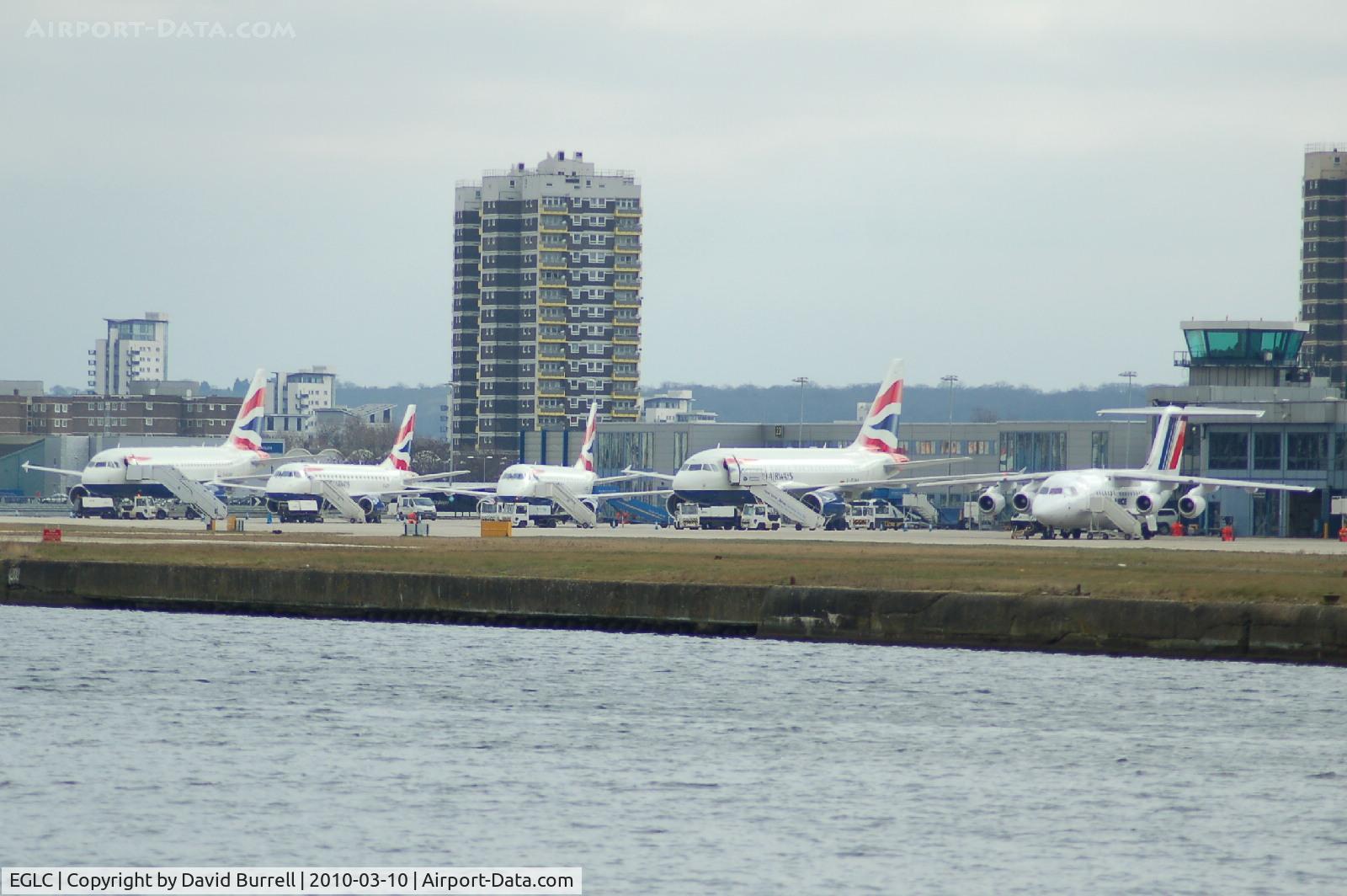 London City Airport, London, England United Kingdom (EGLC) - Aircraft at London City Airport