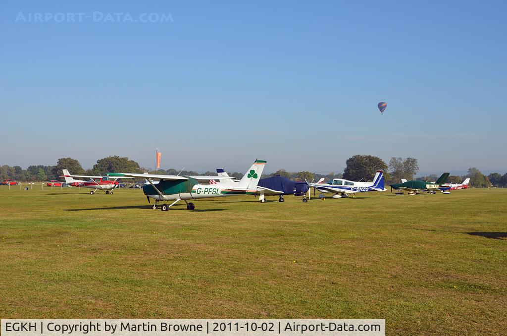 Lashenden/Headcorn Airport, Maidstone, England United Kingdom (EGKH) - ACROSS THE AIRPARK.