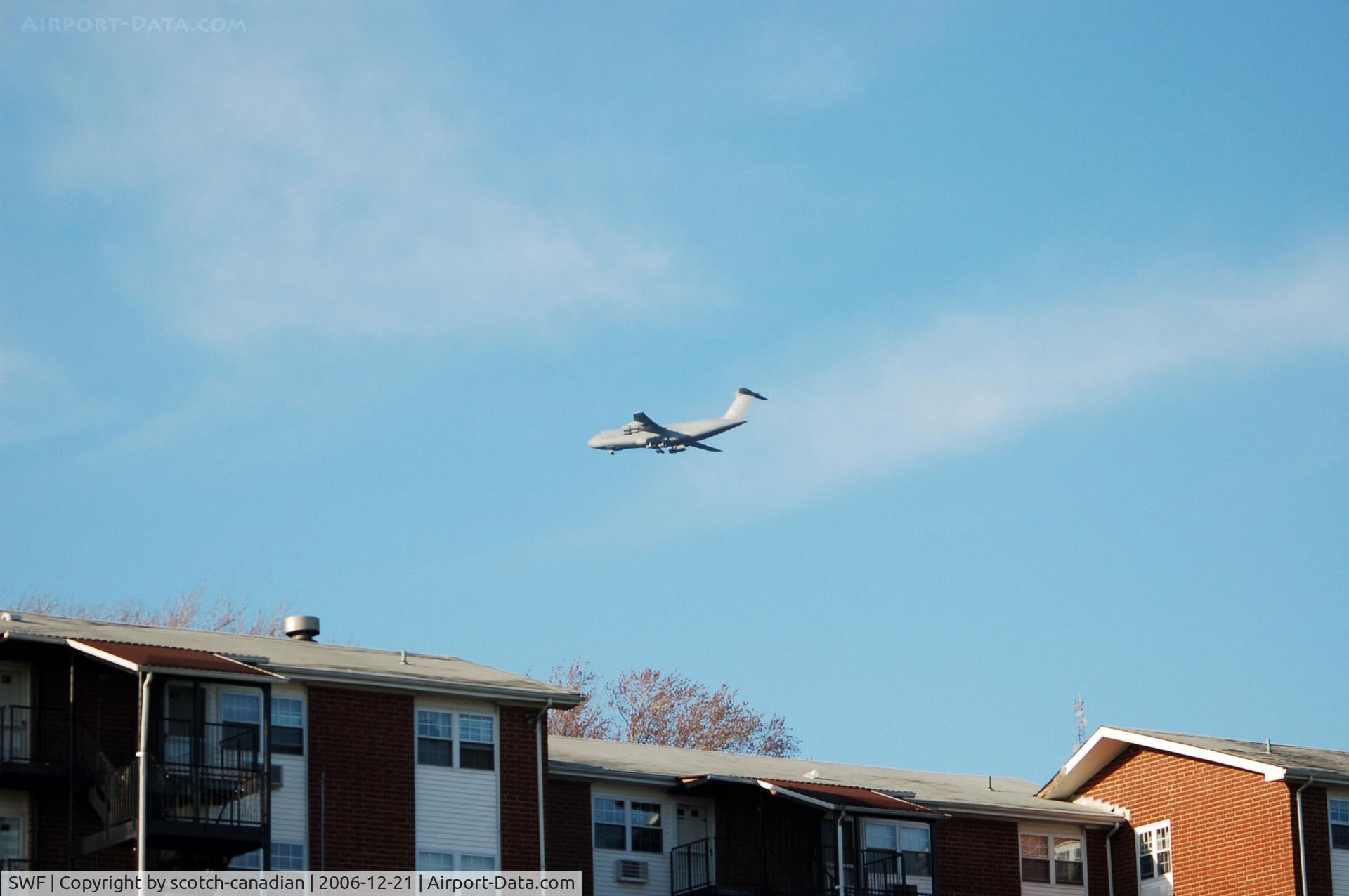 Stewart International Airport (SWF) - NY Air National Guard C-5A Galaxy on final approach to Stewart International Airport, Newburgh, NY
