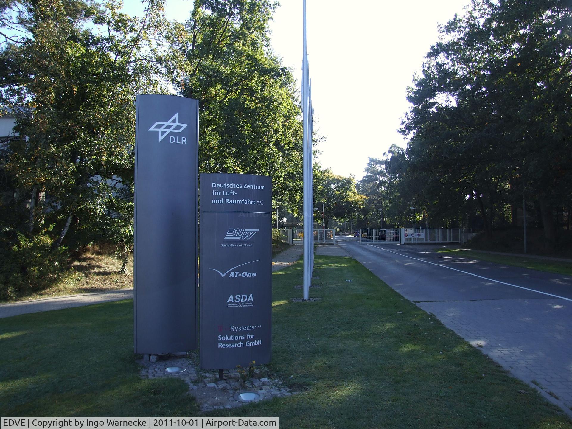 Braunschweig-Wolfsburg Regional Airport, Braunschweig, Lower Saxony Germany (EDVE) - to the right, the entrance to the DLR (German equivalent of NASA)