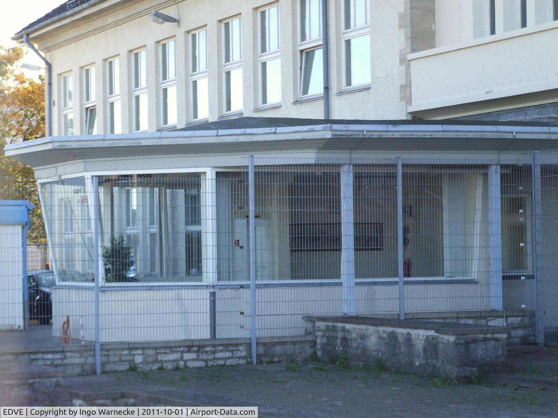 Braunschweig-Wolfsburg Regional Airport, Braunschweig, Lower Saxony Germany (EDVE) - airside of the main terminal building at Braunschweig-Waggum airport