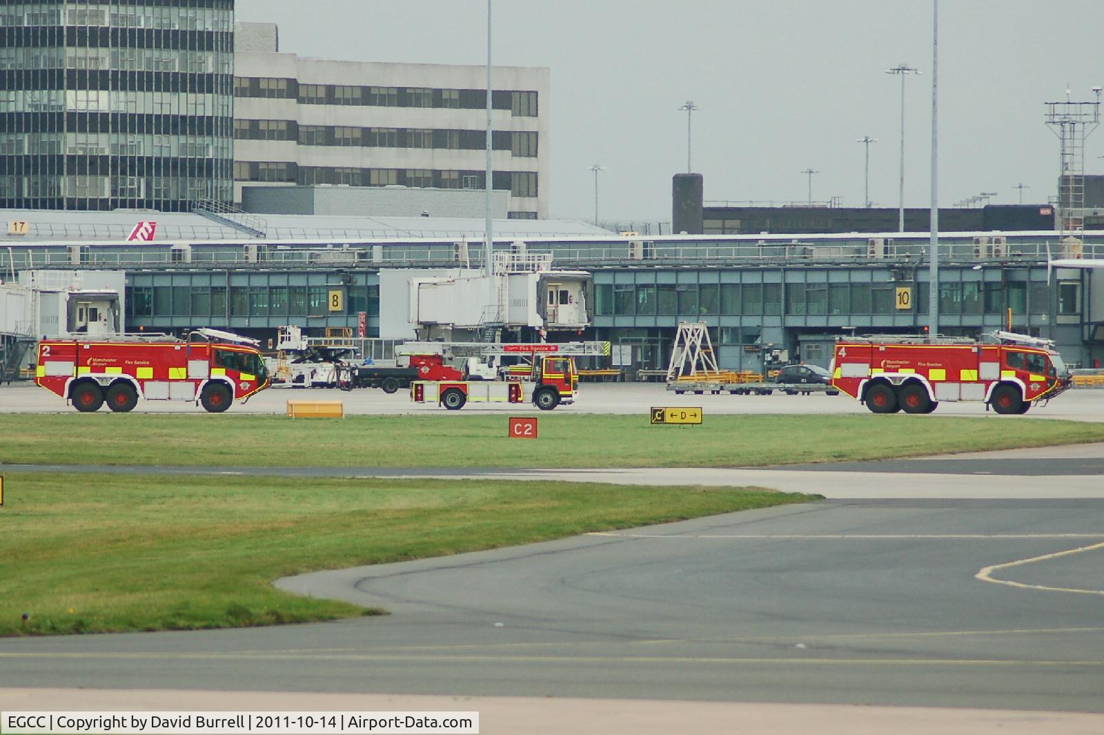 Manchester Airport, Manchester, England United Kingdom (EGCC) - Manchester Airport Fire Service Convoy.