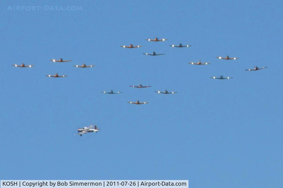 Wittman Regional Airport (OSH) - Skies over Oshkosh during Airventure 2011.