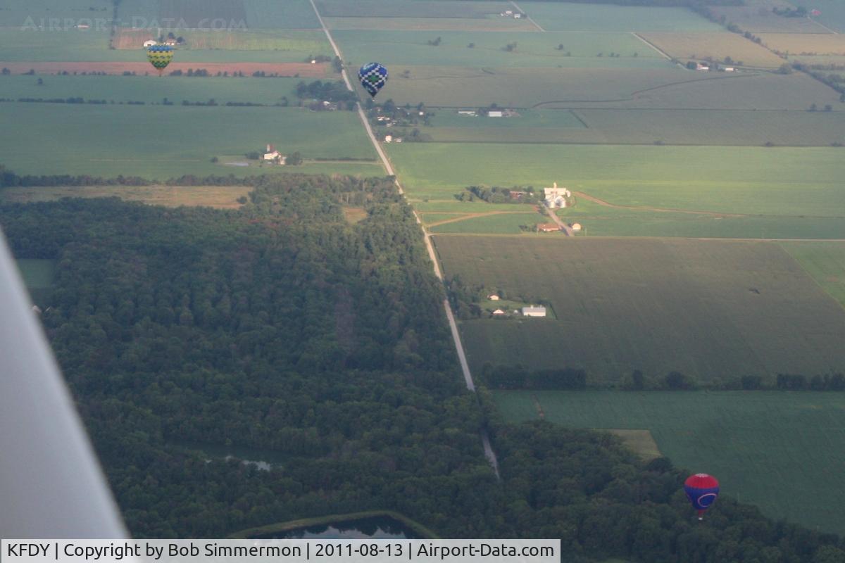 Findlay Airport (FDY) - Hot air balloons over Findlay, Ohio