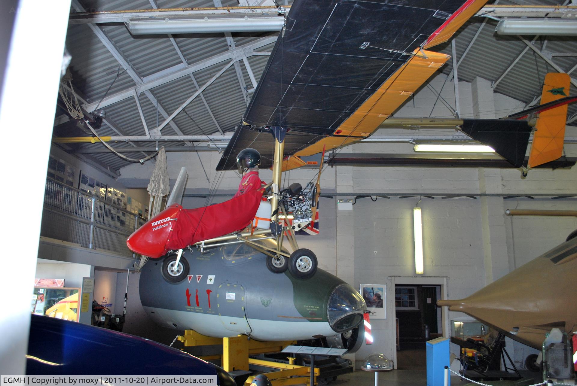 Kent International Airport, Canterbury, England United Kingdom (EGMH) - Unregistered Huntair Pathfinder II microlight at the History of RAF Manston museum. 