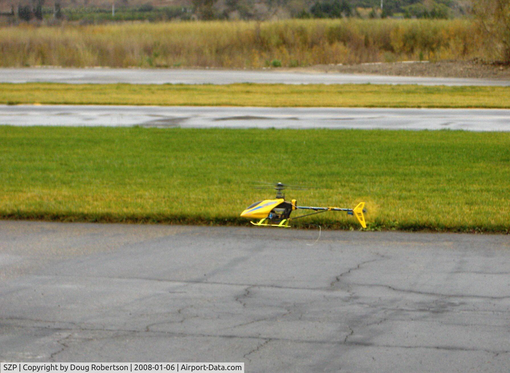 Santa Paula Airport (SZP) - Rick's RC drone T-REX helicopter