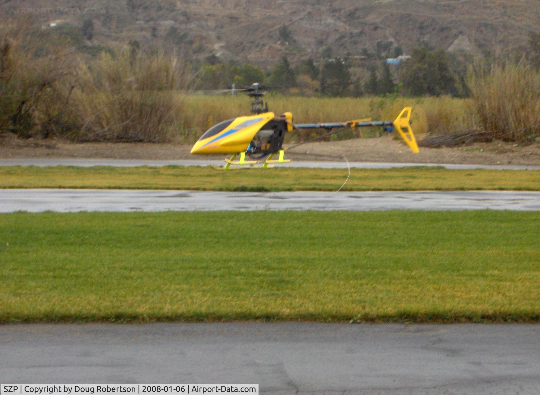 Santa Paula Airport (SZP) - Rick's RC drone T-REX helicopter