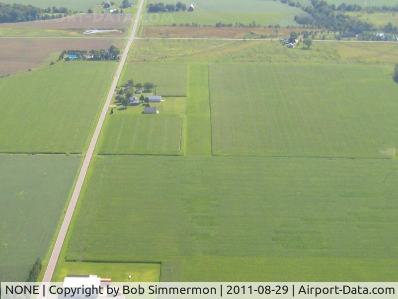 NONE Airport - Uncharted E-W Farm strip, 2 miles east of Wauseon, Ohio on County Rd. E.