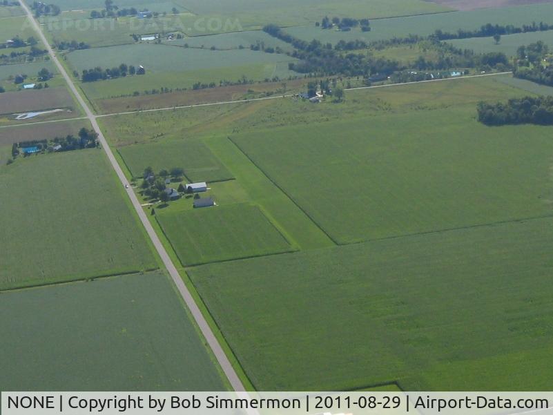 NONE Airport - Uncharted E-W Farm strip, 2 miles east of Wauseon, Ohio on County Rd. E.
