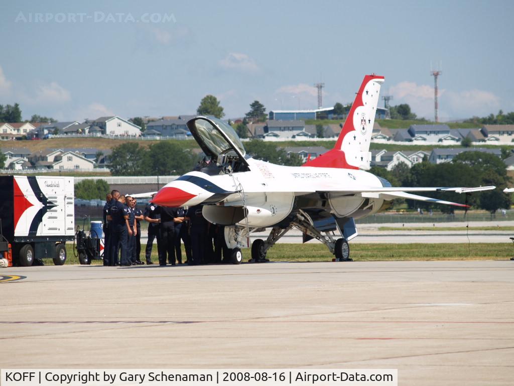 Offutt Afb Airport (OFF) - THUNDERBIRD NUMBER 1 ON OFFUTT AFB TARMAC