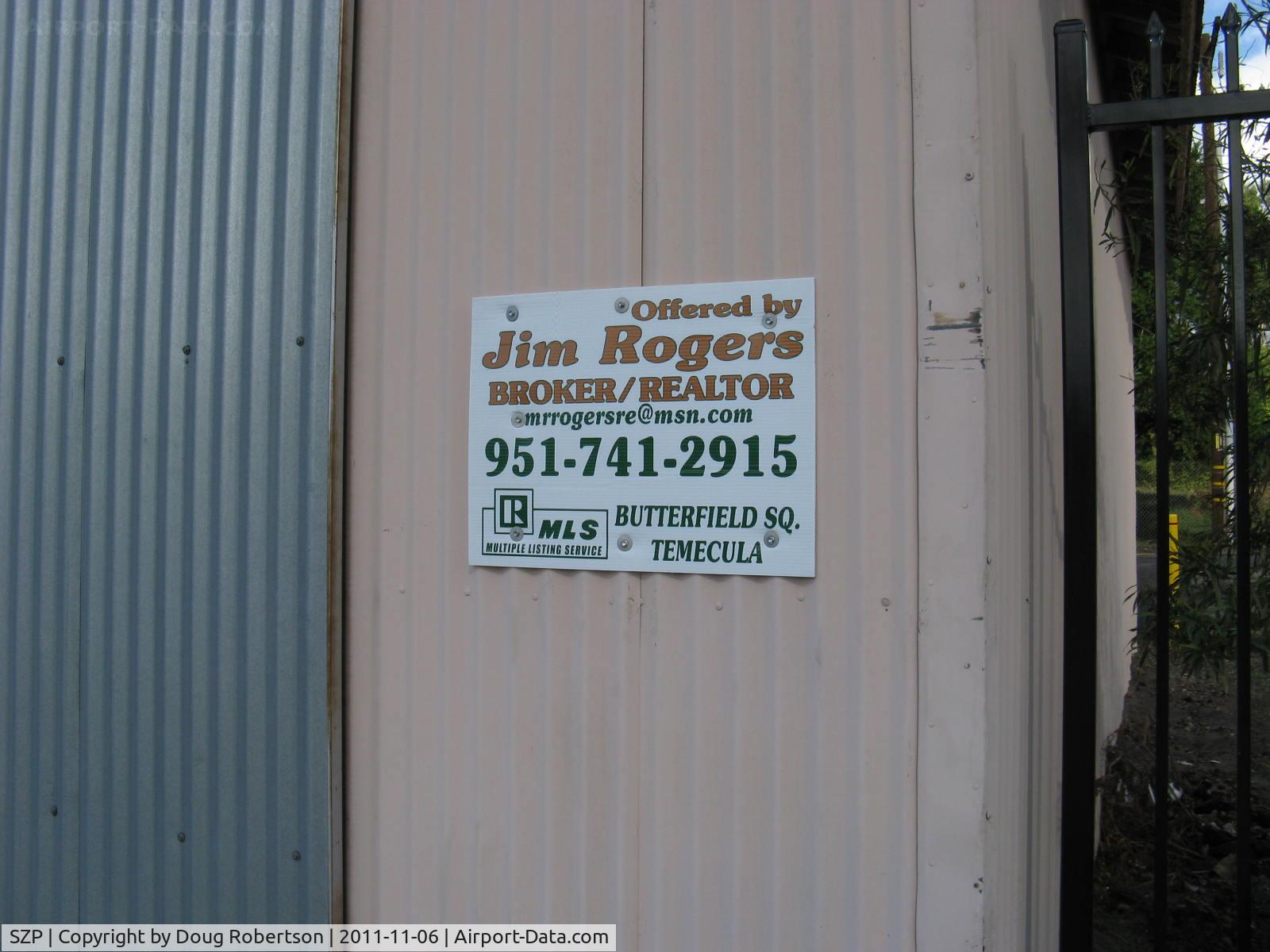 Santa Paula Airport (SZP) - Large Hangar FOR SALE, near Rwy 22 runup area