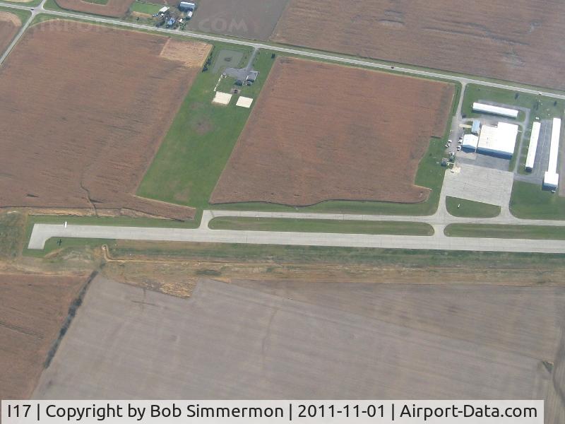 Piqua Airport- Hartzell Field Airport (I17) - Looking south - aircraft landing on 26.