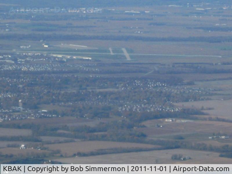 Columbus Municipal Airport (BAK) - Looking north from about 8 miles away.