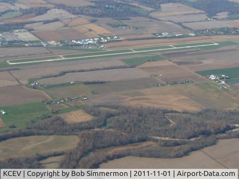 Mettel Field Airport (CEV) - Looking NE from 4500'