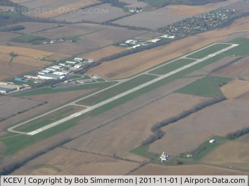 Mettel Field Airport (CEV) - Looking NE from 4500'