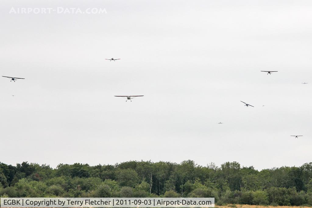 Sywell Aerodrome Airport, Northampton, England United Kingdom (EGBK) - Not quite Oshkosh - but 10 aircraft on approach to Sywell was pretty impressive