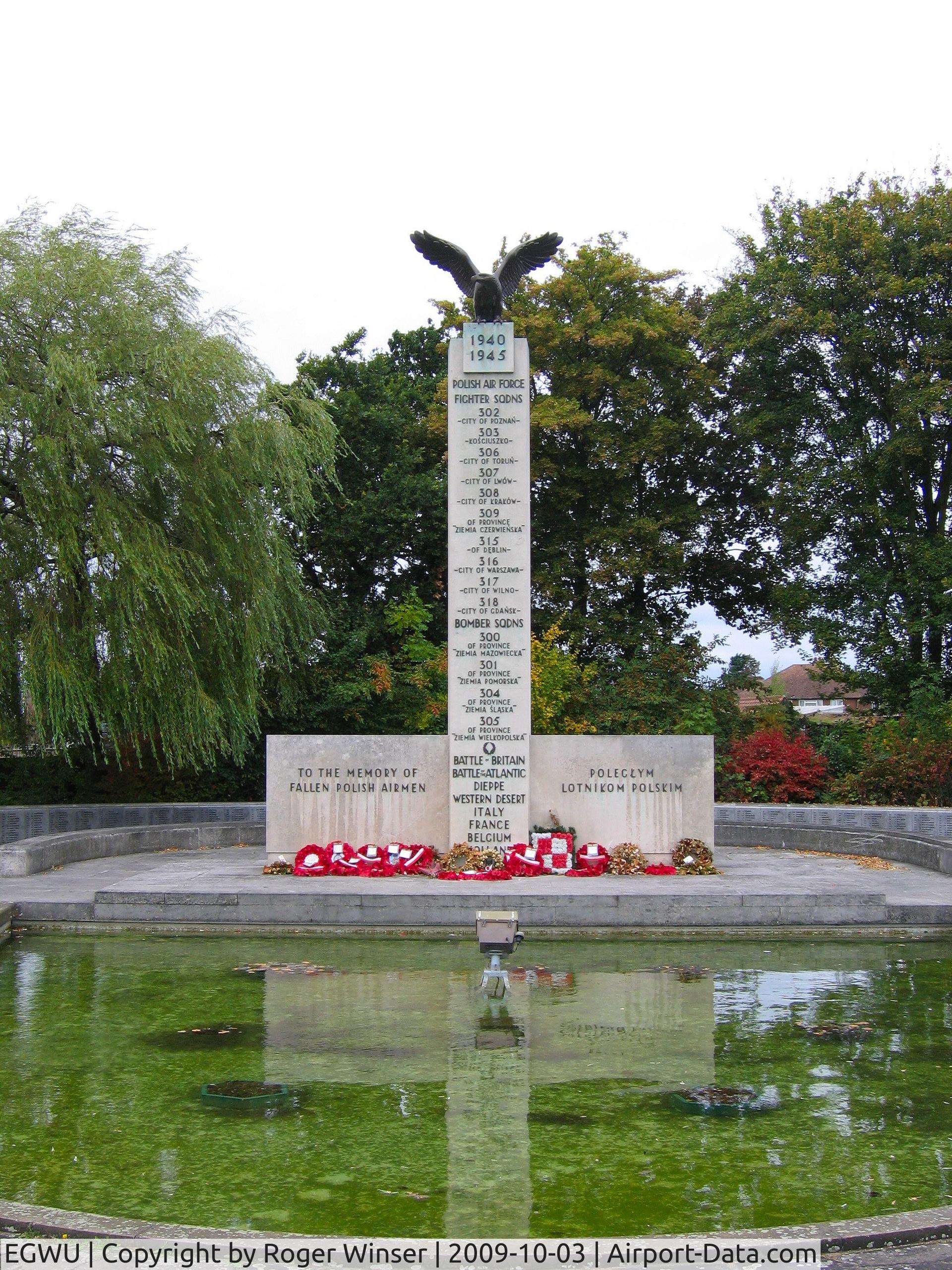 RAF Northolt Airport, Ruislip, England United Kingdom (EGWU) - Polish airmen memorial adjacent to RAF Northolt Airfield.