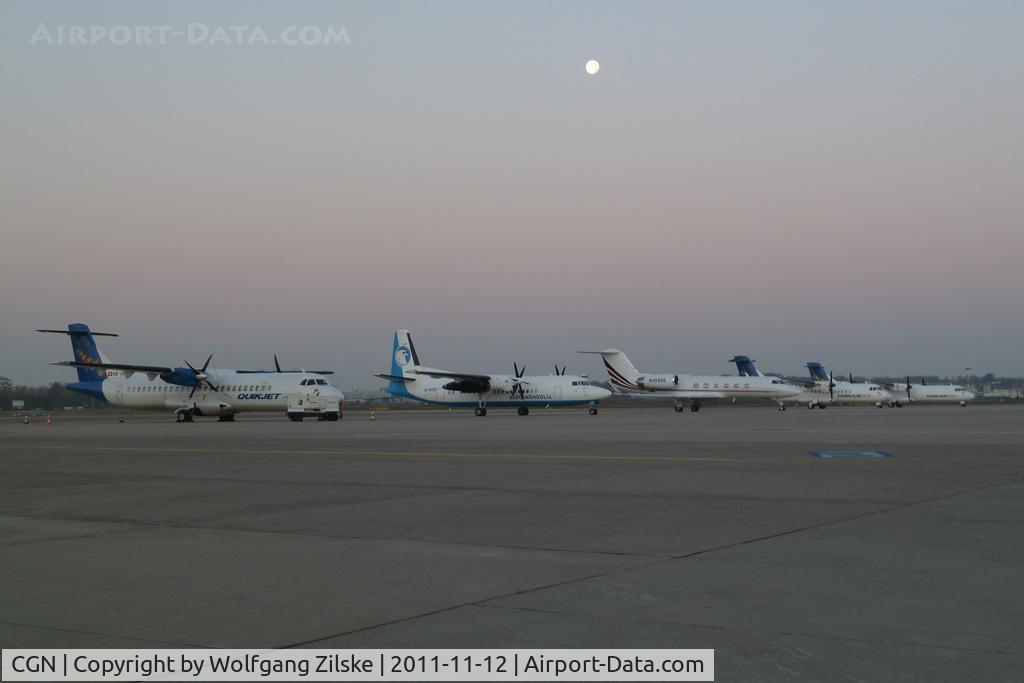 Cologne Bonn Airport, Cologne/Bonn Germany (CGN) - CGN with moon