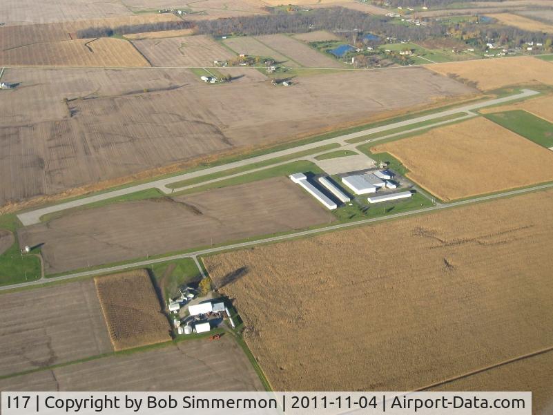 Piqua Airport- Hartzell Field Airport (I17) - Looking NE from 2500'