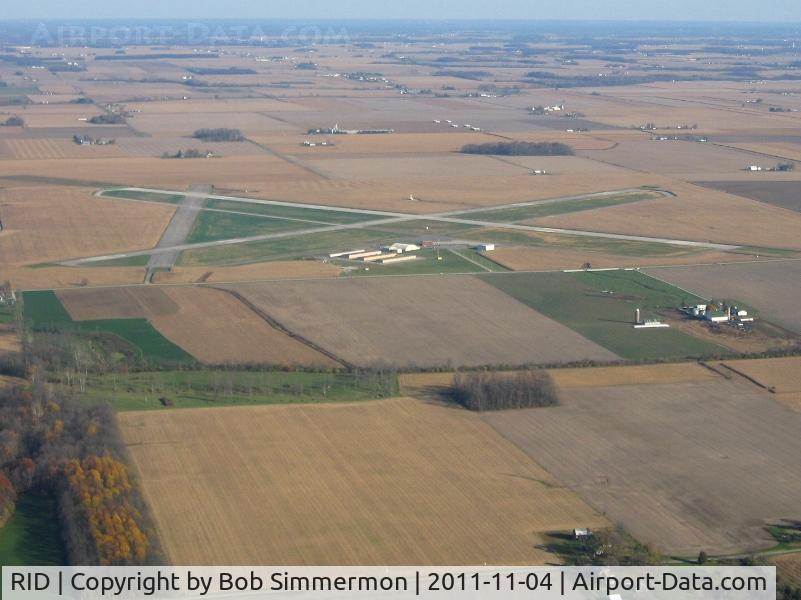 Richmond Municipal Airport (RID) - Looking SSW from 2500'