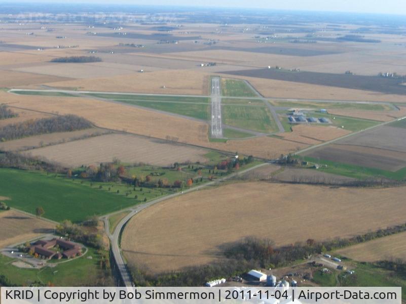 Richmond Municipal Airport (RID) - Lookng SW down RWY 24.