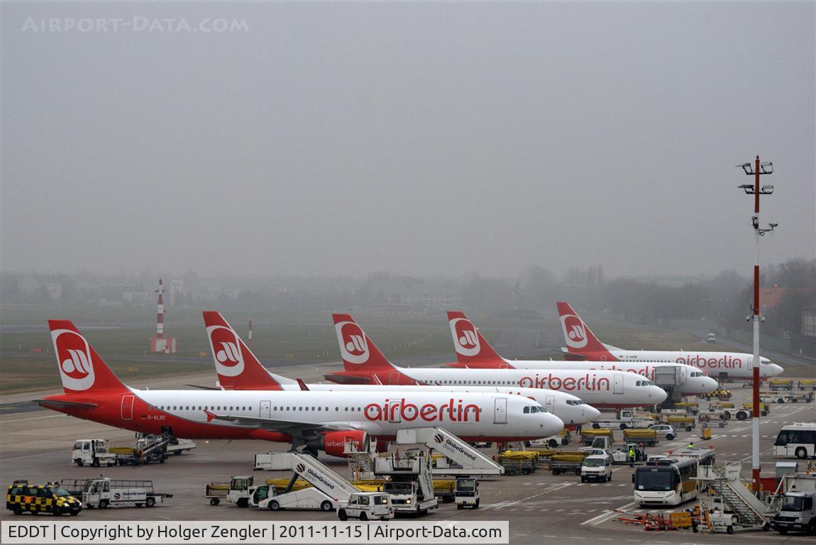 Tegel International Airport (closing in 2011), Berlin Germany (EDDT) - View to abc. Oh, I should explain abc: airberlincorner :-)